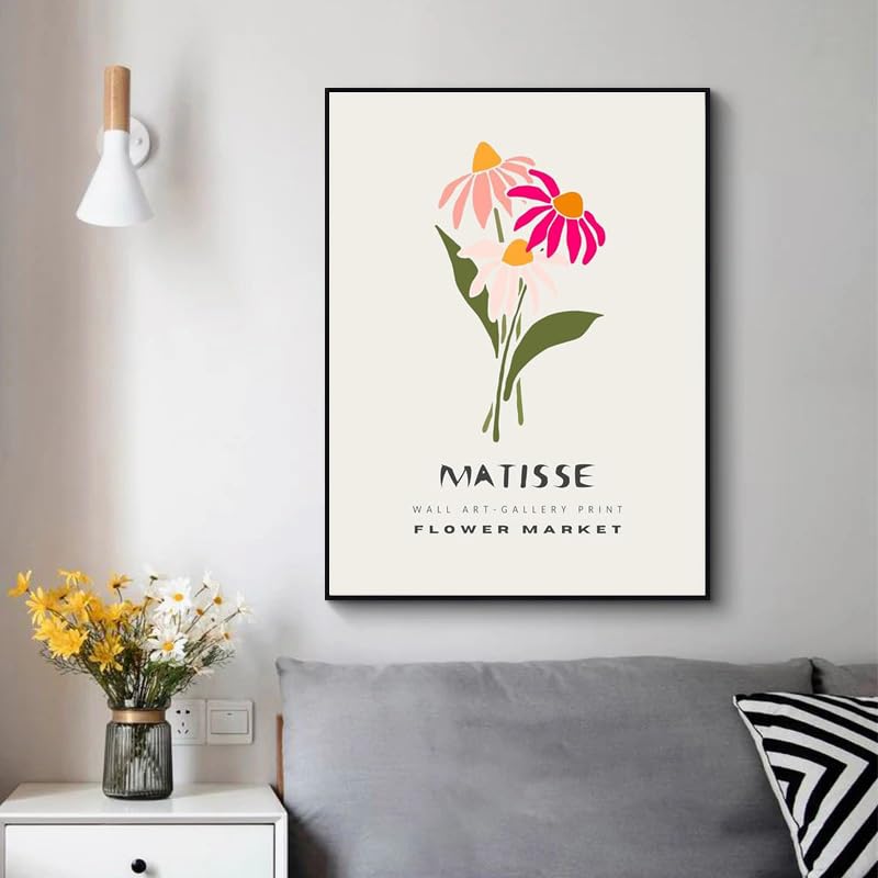 額装品/つたの花/アンリ マティス/ポスター/アート/インテリア Amazon.co.jp: アンリ・マティス ピンク フラワー ポスター 抽象的な